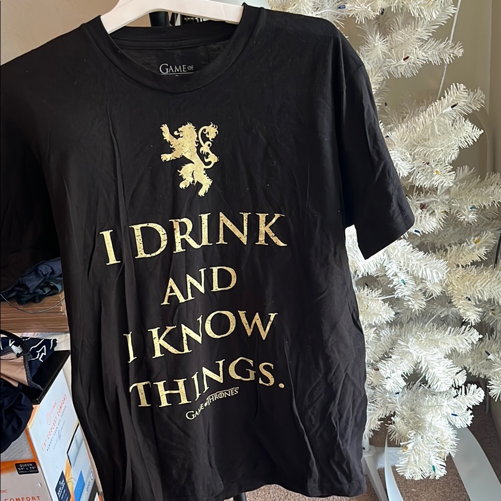 Black Game of Thrones Graphic T-Shirt